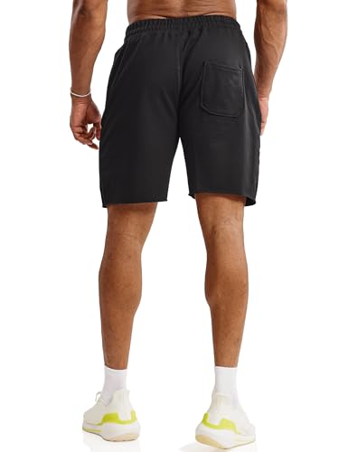 Ouber Men's 7'' Gym Workout Sweat Shorts Bodybuilding Running Training Jogging Shorts4