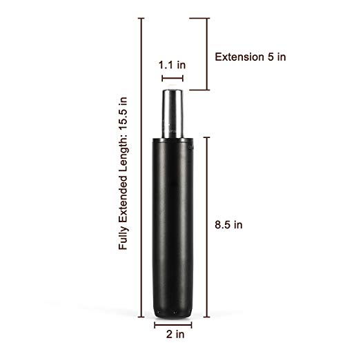 Oak Leaf Gas Lift Cylinder, Office Chair Gas Lift Cylinder Replacement, Pneumatic Shock Heavy Duty (450 lbs) Office Chair Parts & Universal Size, 5'' Stroke, Black