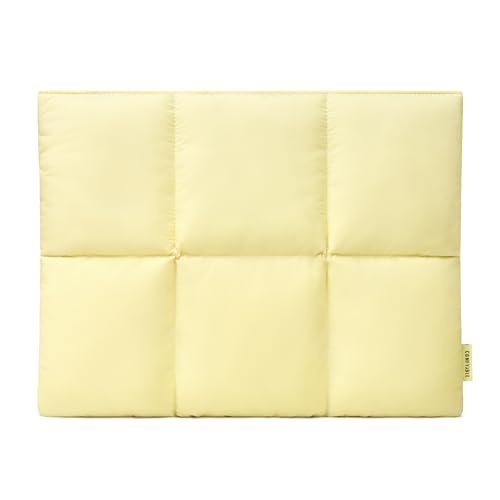 Comfyable Puffy etui na laptopa 15/16 cali, pikowany pokrowiec puffer, miękki sleeve kompatybilny z MacBook Air 15 M5 A3448 i MacBook Pro 16 M5 Pro/Max A3428 A3429, Maślany Żółty