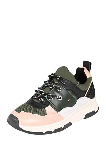 Image of Tommy Hilfiger Sporty Chunky Sneaker, Women’s Low-Top Sneakers, Grey (Stone Gray Pfq), 6 UK (39 EU)