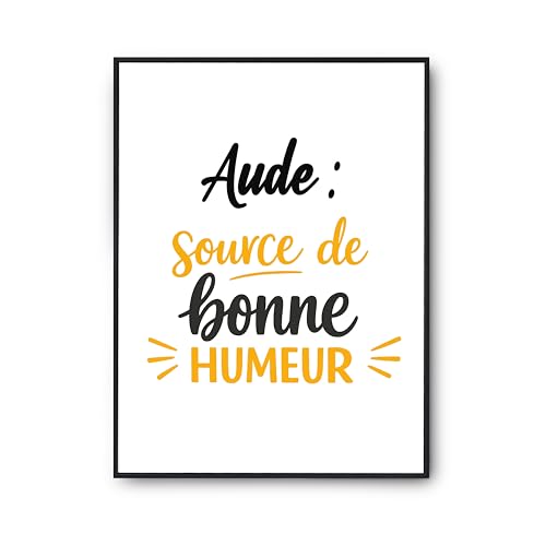 Affiche Aude poster source de bonne humeur imprimé en France pour déco