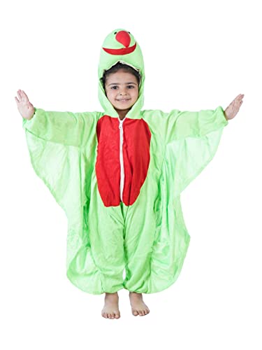 Image of BookMyCostume Green Parrot Tota Pet Bird Kids Fancy Dress Costume 7-8 years