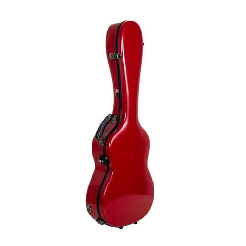 Crossrock Torres Classical Guitar Case, Fiberglass Hardshell with Accessory Compartment, Backpack Straps, TSA Lock-Red (CRF2020CTRD)