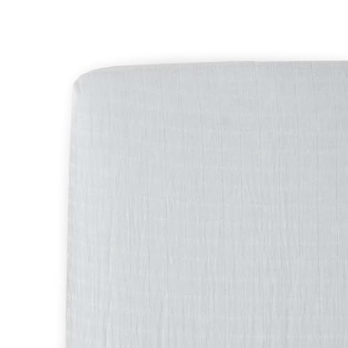 Image of Little Unicorn Premium Crib Sheet | Breathable & Super-Soft Muslin Fabric (White)