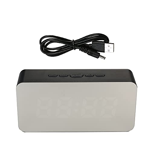 Staright Espelho LED RGB digital colorido Relógio despertador USB / alimentado por bateria Relógio t