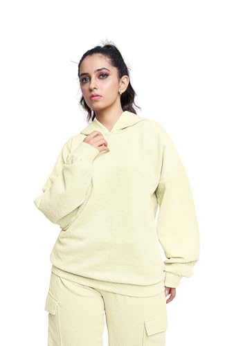 Image of GRECIILOOKS Co-ord Set for Women Stylish | Warm Hooded Hoodie & Pant Set | Winter Wear Womens Dress | Casual Travel & Loungewear Outfit | Oversized Loose Fit Winter Hoodie set