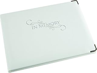 'in Memory' - Condolence Book - Formal Inner Page Format - Presentation Boxed - White