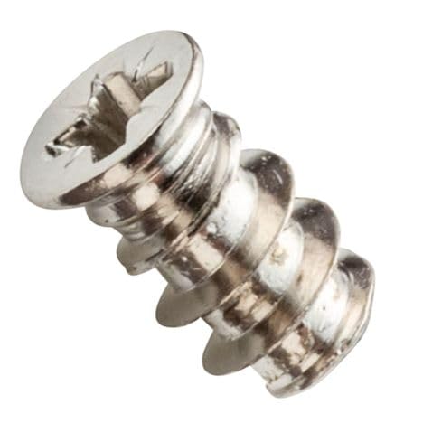 Centerline 5mm x 11.5mm Flat Head Pozi Drive Euro Screws, Nickel, 100-Pack