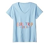 Photo Gallery donna girl trip 2026 vacanza retro maglietta con collo a v Photo Gallery donna girl trip 2026 vacanza retro maglietta con collo a v