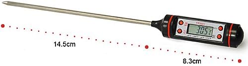 review hudiemm0B Meat Probe Thermometer, Meat Thermometer Kitchen Digital Cooking Food Probe Electronic BBQ Gauge