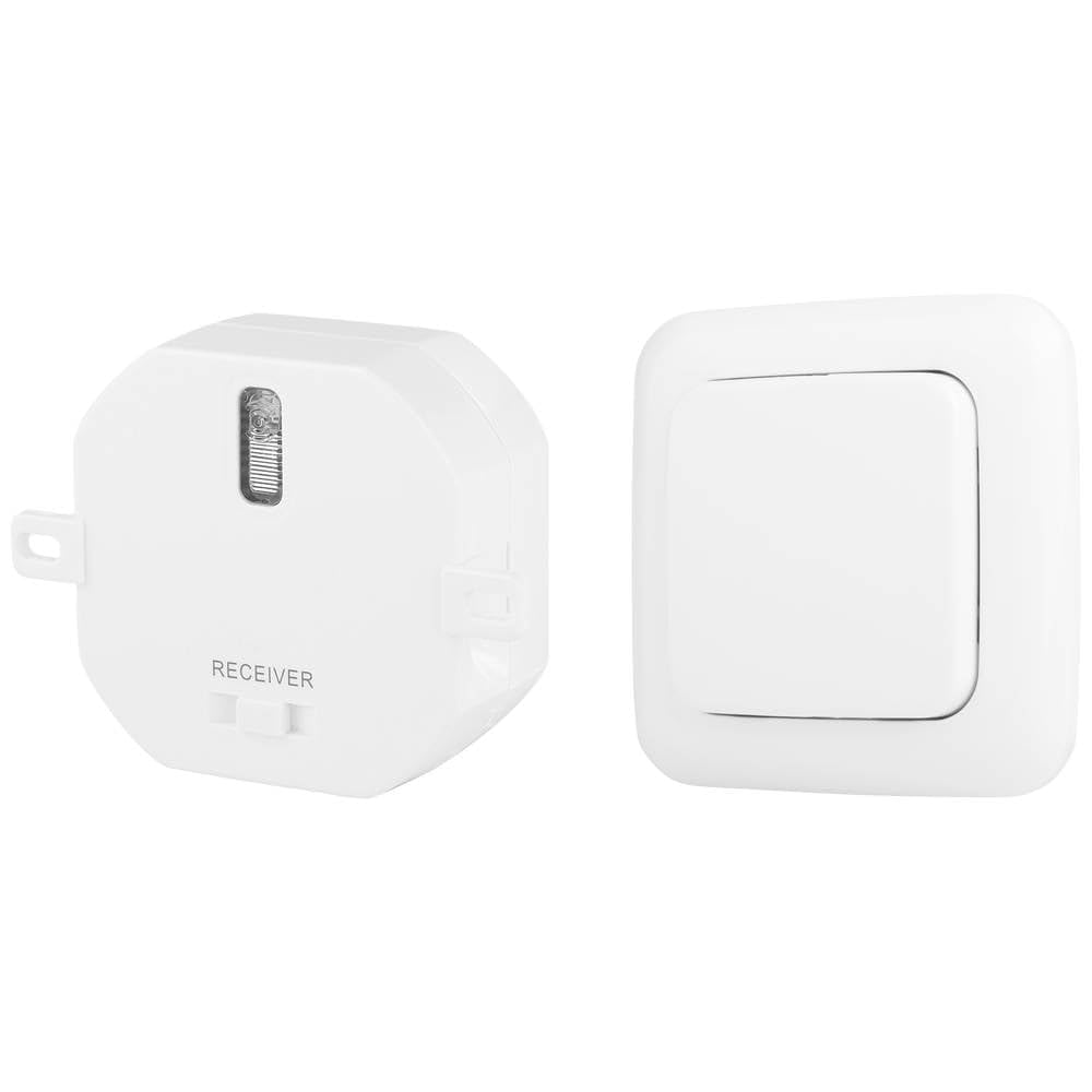 Smartwares Plug & Connect Home Kit do bezprzewodowego oświetlenia do 1000 W – moduł do zabudowy i przełącznik, biały, SH4-99564