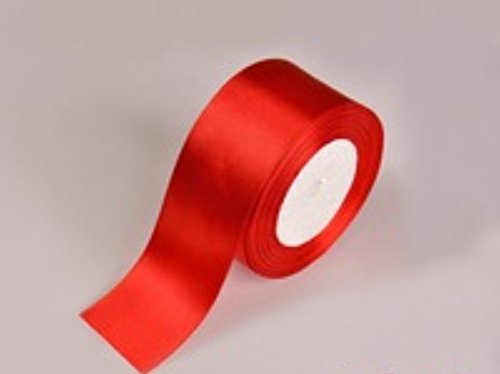 Red Satin Ribbon 50mm Wide 5 Meter Gift Wrap Ribbon Ribbons for Gift Wrapping Christmas Ribbon Gift Wrapping Ribbon for Crafting Wedding Party Decor