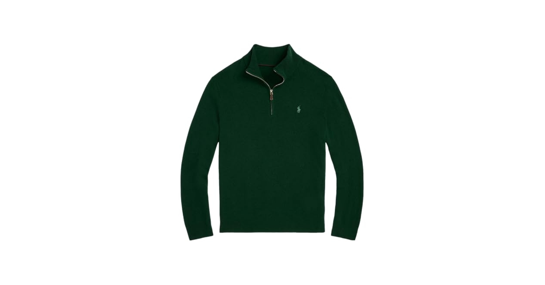 【送料&関税込】Polo Ralph Lauren Dark Green Wool Blend Swea POLO RALPH LAUREN Men's Quarter-Zip Wool Blend Sweater