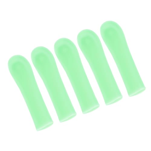 Ipetboom 5Pcs Silicone Ear Wax Removal Tips Ear Spoon Sleeves for Ear Safe Green Ear Picker Covers for Adults for Ear Massage and Maintenance