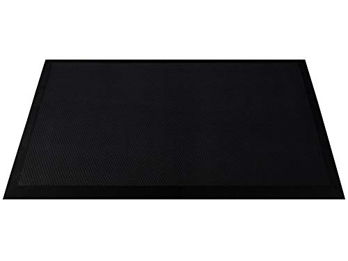 Homeries Anti Fatigue Mat 20" x 32" x 0.75" - Ergonomic Design Non-Slip - Comfort for Stand Up Desk Workstation Kitchen Home Office Floor (Black)