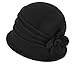XuoAz 1920s Wool Cloche Hat for Women - Fashion Bowler Hat Winter Bucket Hats for Ladies Crushable