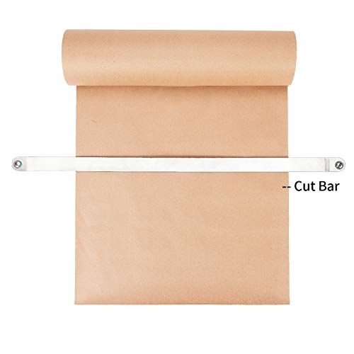 MINIBEAR Wall Mounted Kraft Paper Roll Holder & Cutter for to Do Lists, DIY Drawing, Taking Note, Artwork, Daily Special - Fits 36” Roll - White