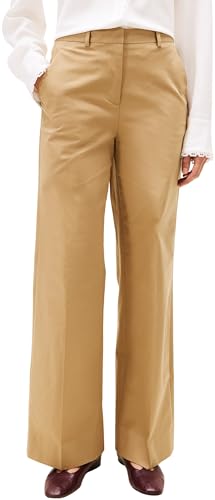 Pantalon large femme Tommy Hilfiger en coton fini les vêtements serrés