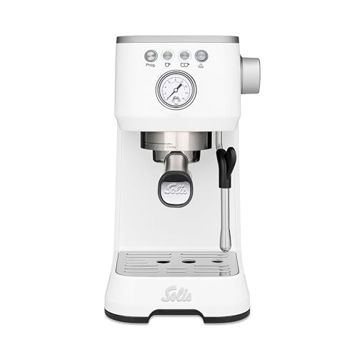 Solis Barista Perfetta Plus weiß (Typ 1170), Siebträgermaschine, 1,7 Liter, Kaffeemaschine, Kaffeeautomat