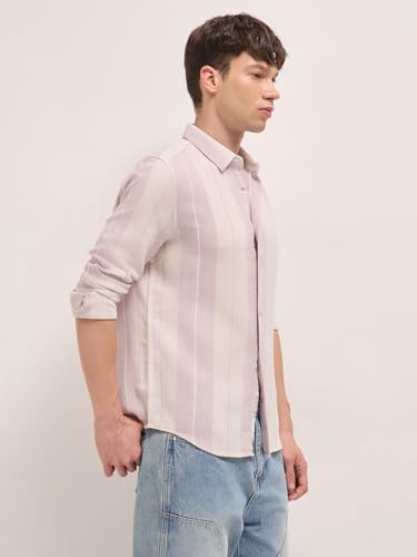 Image of THE BEAR HOUSE Men's Blue Slim Fit Cotton Checkered Shirt