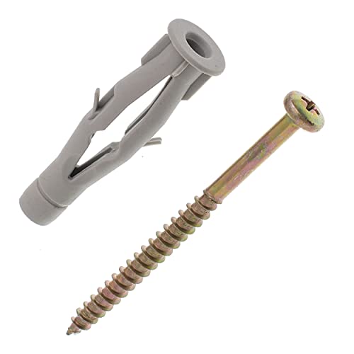 BemFixa Fenda Phillips Bucha BXB com Parafuso Cabeça Panela 10 mm 6 x 80 mm, 4 Peças,
