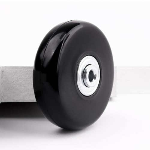LSTOPGO 4pcs 50mmx18mm Ersatz-Räder, Gepäck Koffer Ersatzrollen Gummi Lenkrollen Reparatur mit 608zz Inline Outdoor Skate Räder (3Achsen)