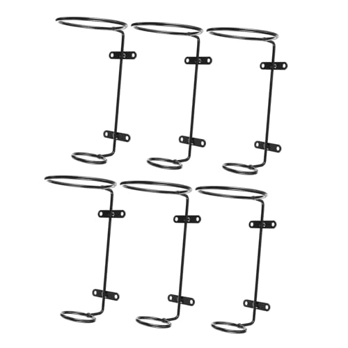SMASOLO 6 Piezas Estante de Vino de Hierro Artístico para Pared de Soportes para Botellas con Diseño hacia Abajo Exhibidor Resistente para Almacenamiento y Decoración Elegante