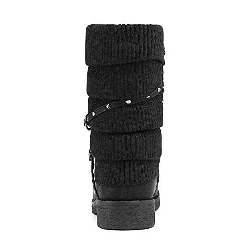 DREAM PAIRS Women's Mid Calf Fashion Winter Snow Boots4