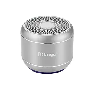 Hitage BS-341 Mini Simple, Elegant, Fashionable Speaker Shaking Function 5 W Bluetooth Speaker (Silver, 5.0 Channel)