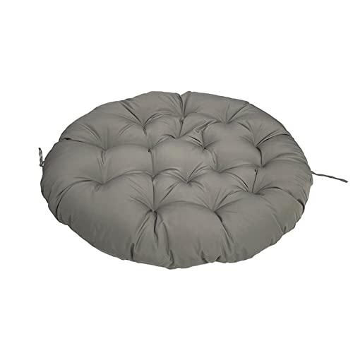 Treer Cuscino Rotondo per Poltrona Cuscino per Poltrona Sospeso Esterno Giardino, Lavabile Cuscino per Sedia Sospesa per Altalena da Esterno (60x60cm,Grigio Scuro)
