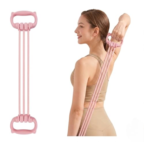 Image of Figure 8 Resistance Band for Women | Chest Expander with Handles, Heavy Duty 6-Tension Puller, Full Body Workout, Arms, Chest, Back, Legs