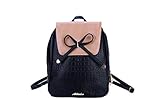 Obermaterial: Lackleder Yoodeet PU-Leder Frauen Rucksack Schultaschen für Jugendliche Mädchen Daily Backpack (Schwarz)