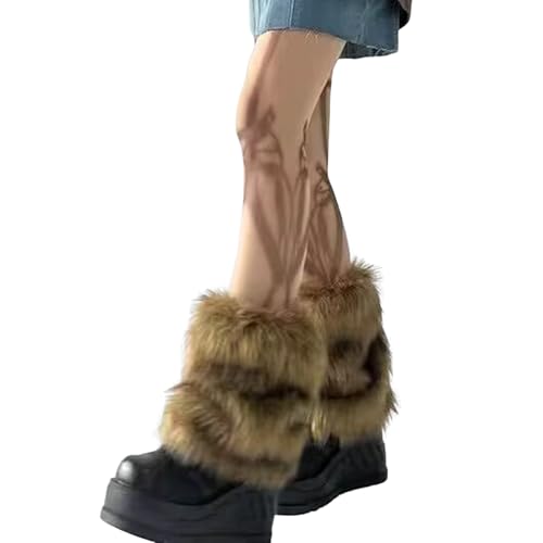Women's Leg Warmers, Fashion Faux Fur Fuzzy Leg Warmer, Long Boots Shoes Cuff Cover