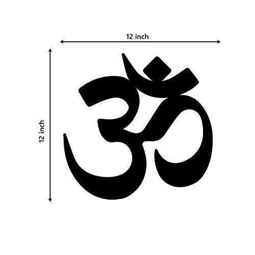 Image of eCraftIndia inchOm Black Engineered Wood Cutout Wall Art Decor - Perfect Wall Hanging for Yoga Or Meditation Room - Modern Wall Decoration Item - Gift for Housewarming, Birthday, Anniversary, Diwali