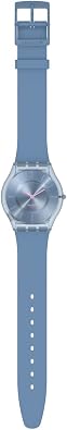 Swatch Skin Classic Biosourced Unisex Watch Casual Plastic Blue Quartz Waterproof Denim Blue