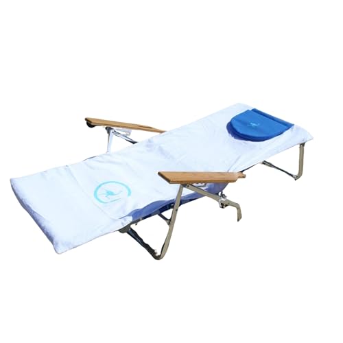 Ostrich Custom-Fitted Beach Chair Towel Cover, Designed 3N1 Outdoor Chairs, Beach Lounge Chair Not Included