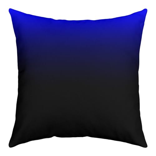 Blue Black Ombre Throw Pillow Covers 18"x18" Set of 4,