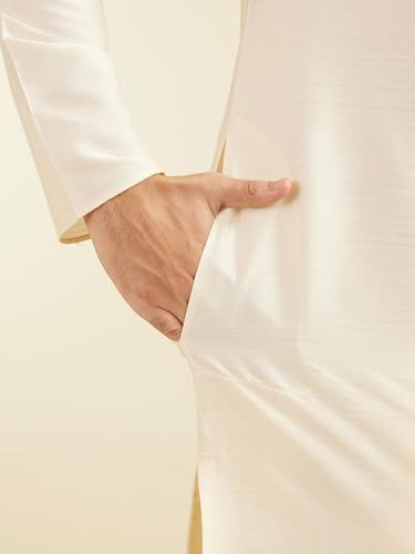 Image of DIWAS BY MANYAVAR Men's Viscose Blend Solid Kurta (1pc)