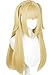 MisaAmane Cosplay Wig Long Blonde Anime Ponytail Wigs with Bangs 27.5'' Light Golden Pigtails Gothic Wigs for Halloween Party Daily