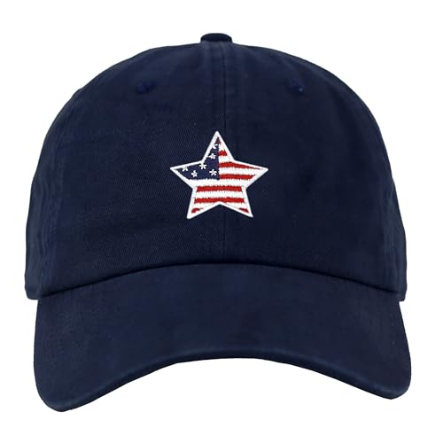 Image of USA Flag & Embroidery Premium 100% Cotton Low Profile Adjustable Baseball Dad Cap