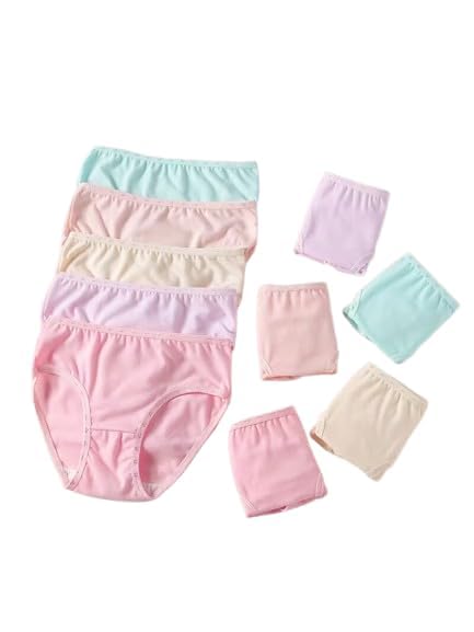 5 Solid Color Comfortable and Breathable Triangle Panties for Girls-picture-29