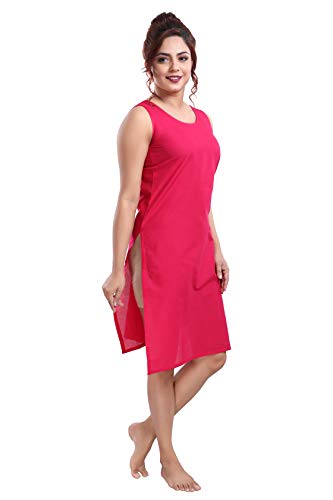 Image of Cotton Rich Camisole Slip for Women | Long Kurti Slip /Suit Slip /Camisole Slip Knee Length Inner(Long Inner)