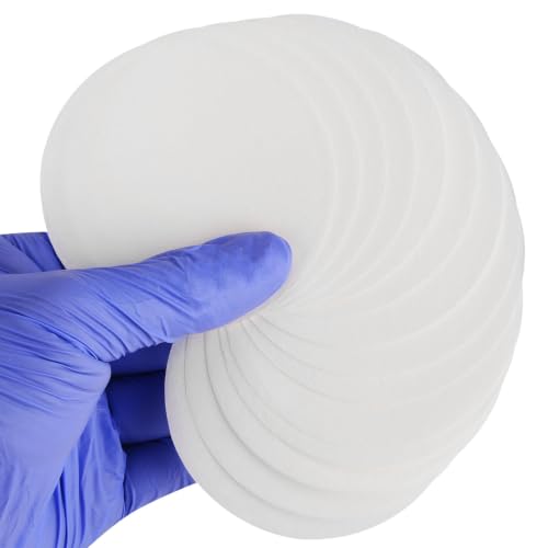 Image of FunChem Quantitative Filter Paper Circles, 114 mm Diameter Cellulose Lab Filter Paper, 20 Micron, Medium Filtration Speed, Pack of 100