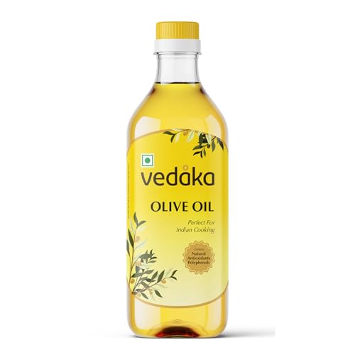 Image of Amazon Brand - Vedaka Olive Oil| for Indian Cooking | 1 L | Ideal for Frying, Roasting, Sauteing | Extra Light |Neutral Flavour