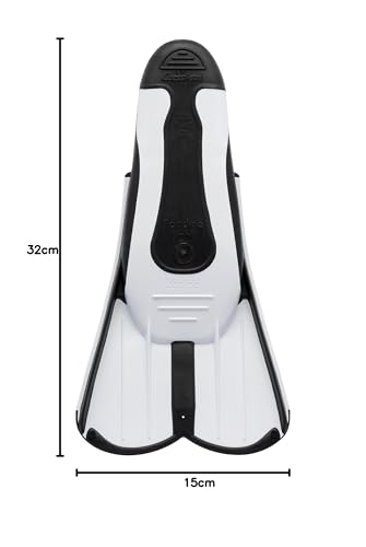 Cressi Light Short Fins Aletas Cortas de Entrenamiento y Natación, Unisex-Youth Blanco, 33-34 - imagen 7