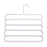  CTOBB Fresh Plastic Home Utility Pants Rack Rack Pants Rack de Stockage Multi-Couches Anti-dérapant Penderies, Gris Blanc