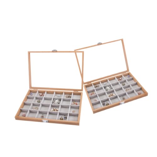Boîte de rangement à bijoux grande capacité compartimentée - 7