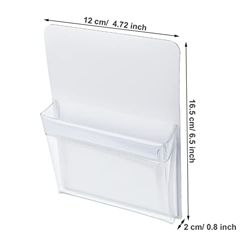 TecUnite 2 Pieces Magnetic Pencil Holder Plastic Cup Pencil Holders Storage Pocket for Refrigerator Whiteboard Pens Markers Locker Accessories - Thumbnail 2