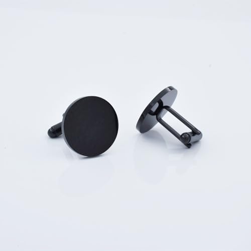 Mancuernillas redondas para hombre personalizadas plata/oro miniatura 2