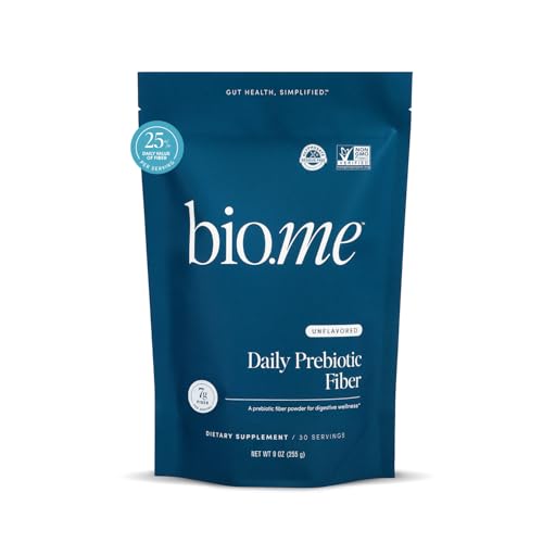 Bio.me Daily Prebiotic Fiber Powder Unflavored - 7g Per Serving - Soluble & Insoluble Fiber Supplement Powder for Women & Men - Digestive Health & Gut Health - GLP-1 Friendly, Sugar Free - 30 Servings